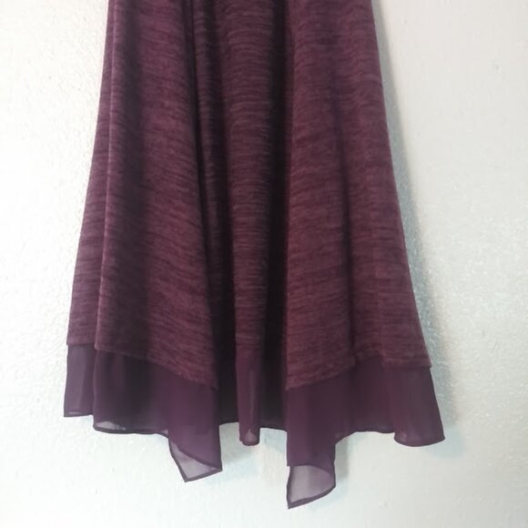 Logo by Lori Goldstein Women's S purple marbled sleeveless cardigan sweater - Picture 3 of 13